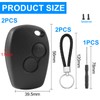 guobinZH Pack of 2 Car Key Casing 2 Buttons Remote