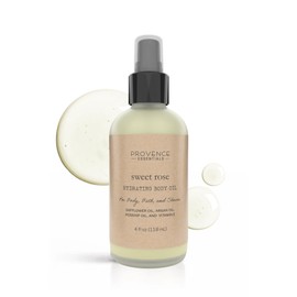 Aceite Corporal Y De Baño Sweet Rose Elegancia Botánica, Elaborado Con Cártamo, Argán, Rosa Mosqueta Y Vitamina E - Lujoso Aceite Corporal Hidratante 