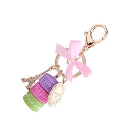 Naroote Charms para Bolsas, Colorido Lindo Aleación Macaroon Llaveros Charms Bag Charms Llaveros Aesthetic para Bolsas De Mujer Llavero con Dije para Mujer Torre Eiffel Llavero Encanto
