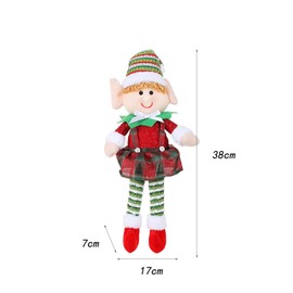 F Fityle Christmas Figurines, Elf Dolls Christmas Novelty Toys Elves Christmas Elf Dolls for Holiday Boys Girls Kids, Girls