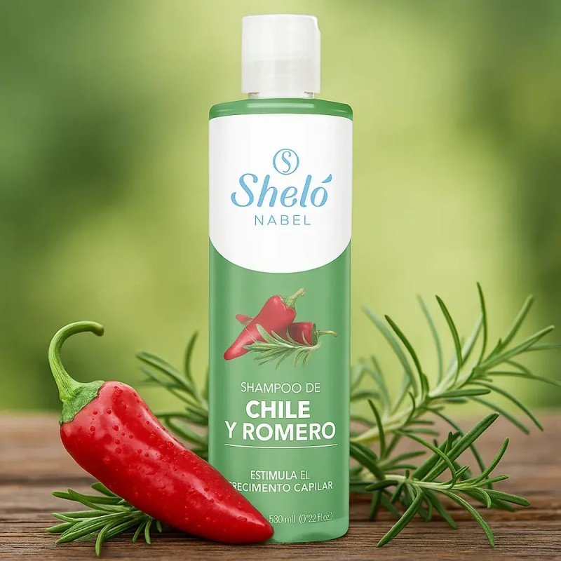 Shampoo Sheló Nabel Chile Y Romero 530 Ml | Estimula