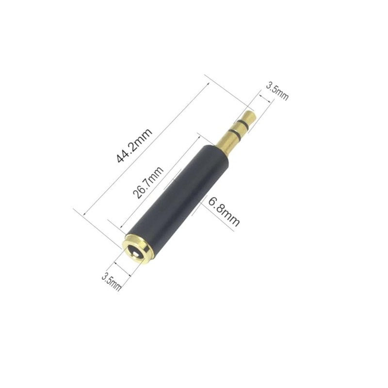 London Express 3.5mm TRRS Female to TRS Male Microphone Adapter