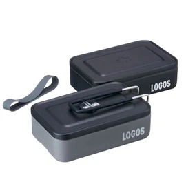 LOGOS 88230243 Stacked Female Kit & Metal Case Set, Black, [Female Kit] (Approx.) Width 7.7 x Depth 4.5 x Height 2.2 inches (19.5 x 11.5 x 5.5 cm)