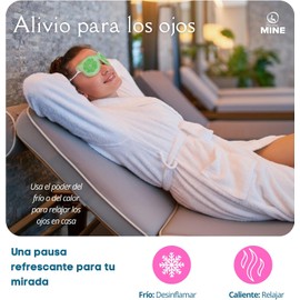 SEVEN MINE Antifaz para Ojos Terapia Frío-Calor Almohadilla Mascarilla Relajante Reutilizable Compresa Ocular para Hinchazón y Cansancio (Diseño Limón)