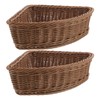 DOITOOL 2pcs Triangular Storage Baskets, Corner Storage Bin Organizer for