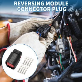 A ABSOPRO 8 Pin Reversing Module Connector Plug Female Wire Terminal Connector for Kia Optima 2019-2020 Plastic Tin-Plated Copper Black 1 Set