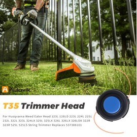 Amazeful T35 Trimmer Head for Husqvarna Weed Eater Head 123L 128LD 223L 224L 225L 232L 322L 323L 324LX 325L 325LX 326L 326LX 326LDX 322R 323R 525L 525LS String Trimmer Replaces 537388101 531300194