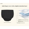 EEOST Adult Diaper Cover Silent Waterproof Plastic Rubber Pants for