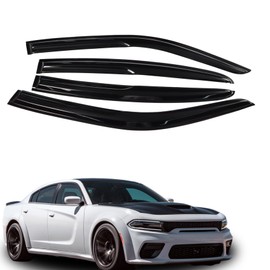 labwork Window Visors Shade Sun Rain Guards Cover Wind Vent Deflector Acrylic Black Replacement for SRT 2011 2012 2013 2014 2015 2016 2017 2018 2019 2020