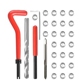 Shkalacar 30Pcs Metric Thread Repair Kit, Metric Thread Threaded Inserts Installation Tool for M3 M4 M7 M9 M11 Helicoil Car Pro Coil Tool M7*1