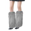 XEPST Faux Fur Fuzzy Leg Warmers Furry Boot Covers for