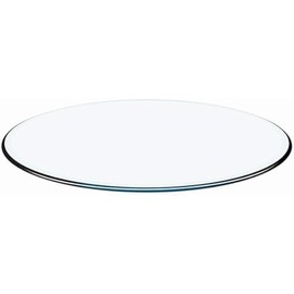 gopop 20" Round Tempered Glass Table Top, Transparent Table Surface 1/4'' Thick Pencil Polished Edge Multipurpose for Dining Table, Home Office Glass Countertop.