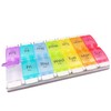 INVODA Large Pill Case 7 Day Weekly Pill Box with