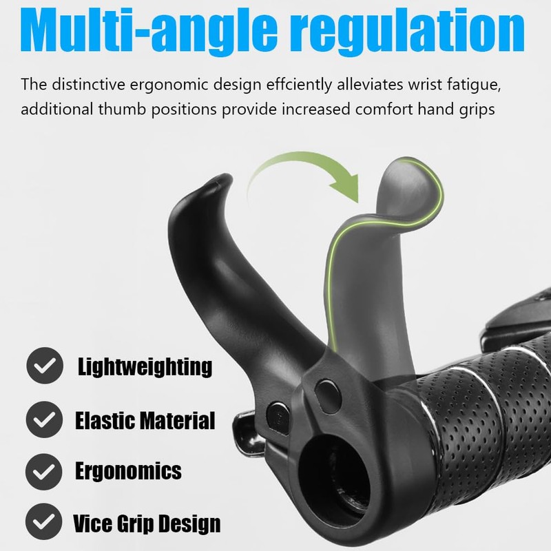Yakamoz 2Pcs Mountain Bike Thumb Grips, Bicycle Ergonomic Designs Handlebar
