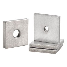 304 Stainless Steel Square Nuts M6x20x20mm Square Screws Nut for Furniture Machinery Connector (Thickness 5mm, 12 Pieces)