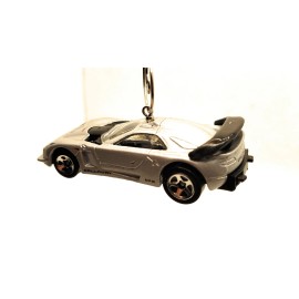 Handmade Callaway C-7 Race Car Christmas Ornament 1:64 Gray