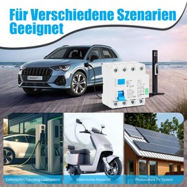 FI Circuit Breaker 40 A 30 mA 4 Pole, Fi Circuit Breaker Type B, Residual Current Circuit Breaker, RCD 40 A 30 mA 4 Pole, All-Current Voltage