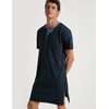 CALIDA Relax Essentials Men's 100% Organic Cotton Nightdress, Dark Sapphire