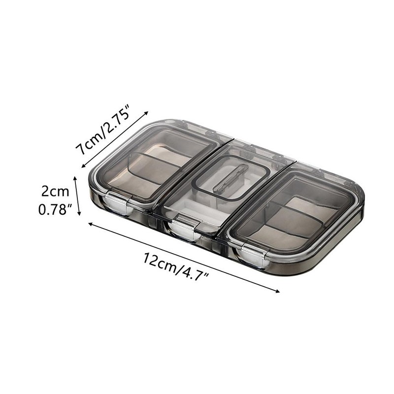 2 in 1 Portable Pill Organizer Pill Cutter Dustproof and