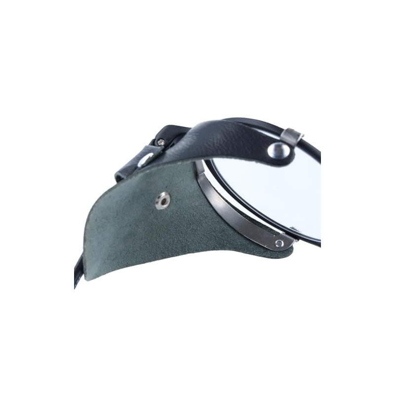 Black Leather Side Protectors for Large Glasses