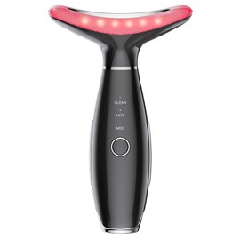 Facial Massager, 3 Modes Face Sculpting Tool, Vibrating Neck Massager with Thermals (Black)
