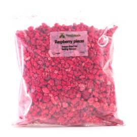 Freeze Dried Raspberry Pieces (200g). Great for Baking and Decorating Cakes