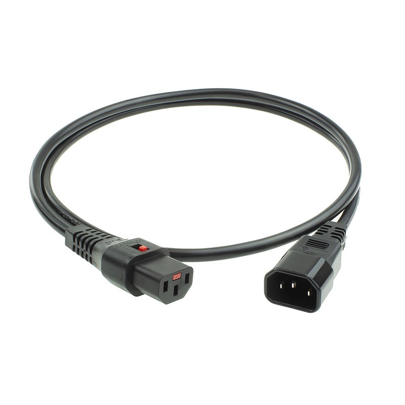 IEC Lock Power Cable/Power Cord C13LOCK-C14 BK 3.00 m