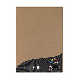 Clairefontaine - Ref 29135C - Kraft Paper (Pack of 50 Sheets) - A4 (210 x 297mm) in Size, 135gsm Kraft Paper, Acid Free, Printer Compatible - Natural Kraft Colour