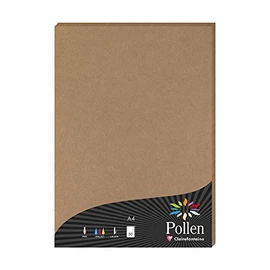 Clairefontaine - Ref 29135C - Kraft Paper (Pack of 50 Sheets) - A4 (210 x 297mm) in Size, 135gsm Kraft Paper, Acid Free, Printer Compatible - Natural Kraft Colour