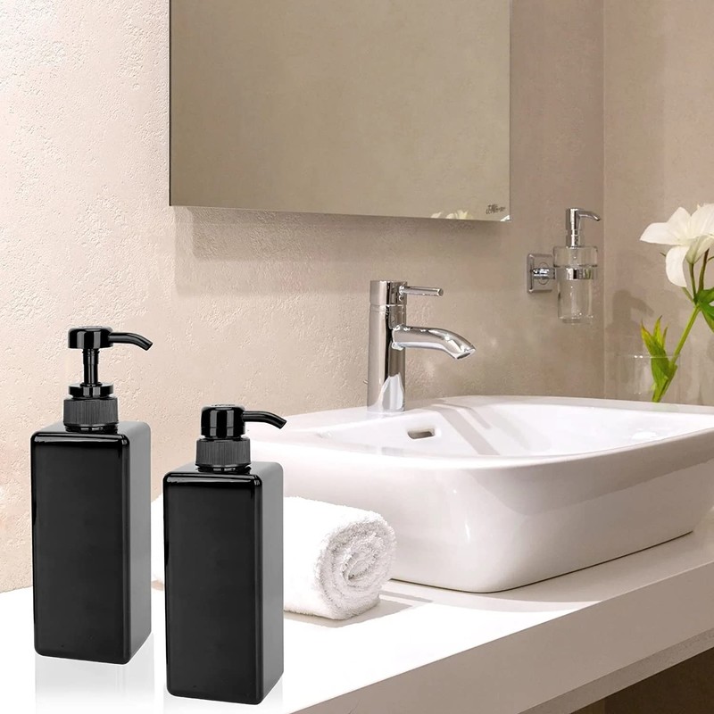 Amorettise 12 Pack Shampoo and Conditioner Dispenser Bottles, 8 Pack