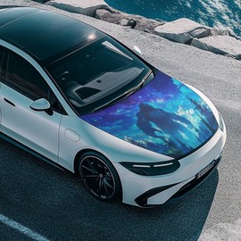 Whosucclay Car Hood Cover Protector, A Washable Automotive Accessory with Forest Fantasy Gorilla Design for Car Front Hoods