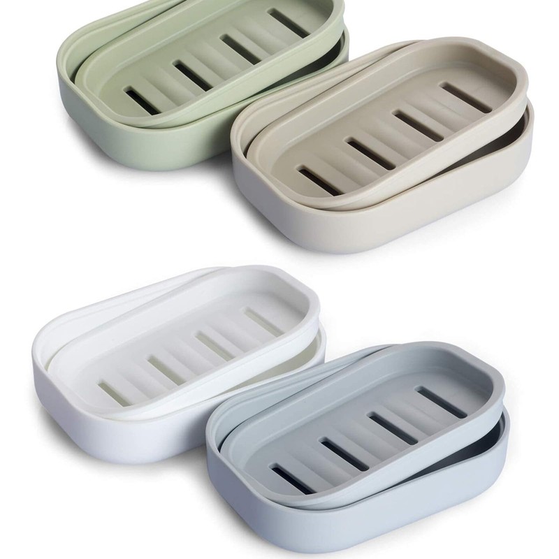 Generic Plastic Soap Dish with Drainage, Soap Holder for Bathroom