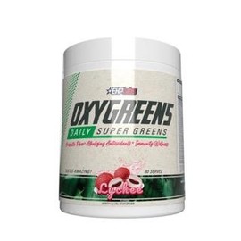 EHPlabs OxyGreens Daily Super Greens Powder - 30 Serves - Gut Cleanse Detox & Digestion Supplement, Organic Fibre, Prebiotics spirulina Edible Dietary:_Lychee_30 Serves
