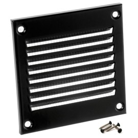 Steinberg14 Black Vent Cover 2x2 (Duct Opening) with Mesh - Wall and Ceiling Ventilation Register - Metal Air Grille - HVAC Cold Air Return Vent - 3.93"W x 3.93"H Outer Dimensions