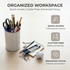 U-TIMES Metal Pen Holder with Vertical Groove Design, Multipurpose Desk