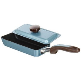 Strix Design SA-077 Quick Mini Egg Pan with Lid, Blue, 7.1 inches (18 cm), For Gas Fire, Mini Size, Egg Baking Machine, Dumpling Pot