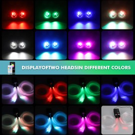 Twinkle Headliner Star Light Kit,1200Pcs*0.03in*9.8ft Ceiling Fiber Optic Lights with Meteor Shooting Star Effect Music Mode RGBW Sound Activated for Car Roof Home Ceiling