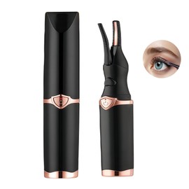 IFQUEEN 2025 New Heated Eyelash Curler,Mini Electric Eyelash Curler,Portable USB lash Eyelash Curler Heat,Electric Eyelash Curler,Eyelash Makeup Tools for Women Girls Beauty Enthusiasts (Black)