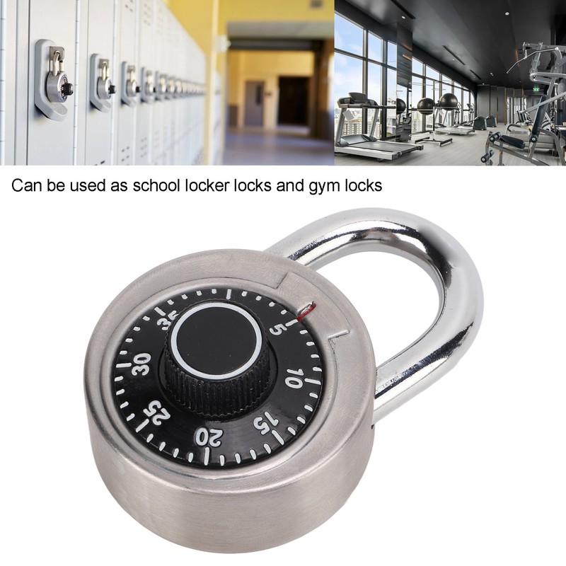 Dial Combination Lock Heat Treatment Hardened Steel Security Waterproof for