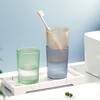 3 Pack Bathroom Tumbler Unbreakable Toothbrush Cups, Plastic Toothbrush Holder,