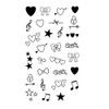 MapofBeauty 2 pcs Black Butterfly Heart-shaped Prints Temporary Waterproof Tattoo