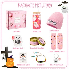 Boo Basket Stuffers for Women, Halloween Gifts Basket Cute Spooky Gift Set