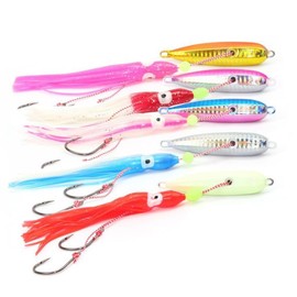 I'm so happy Octopus Bait Lure, Rigging, Fishing, Inches, Fake Bait, Luminous Egg, Blue Food, Self-made, Large Capacity, Set of 5 (4.2 oz (120 g)