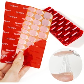 Premium Press-On Nail Adhesive Tabs 10 Sheets with 15 Sizes, 300 PCS Ultra-Thin & Waterproof Jelly Stickers for Long-Lasting Manicures (300PCS-Slender Nail Beds)