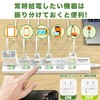 FUMITAKE Table Tap, Power Strip with Individual Switch, 9.8 ft