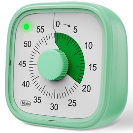 Visual Timer, Pomodoro Timers for Kids Adults, 60-Minute Countdown Desk Timer for Productivity, Silent ADHD Timer for Kids Toddlers, Kitchen for Cooking