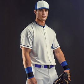 SANSTHS Canvas Belt with Double Ring Buckle, Fabric Web Belt for Women Men Double Ring for Outdoor & Casual Wear, Black Buckle/Navy Blue