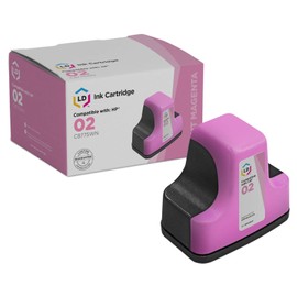 LD Products Remanufactured Replacement for HP 02 Ink Cartridges C8775WN (Light Magenta, Single-Pack) for PhotoSmart C5180 C6180 C6280 C7250 C7280 C8180