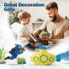 CousDUoBe 2.1 in Mini Floating Submarine Fish Tank Decoration Set，Cute
