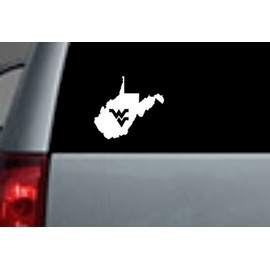 6" White Vinyl"Flying WV" Decal